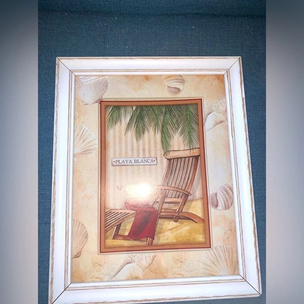 Playa Blanca‎ coastal beach framed print